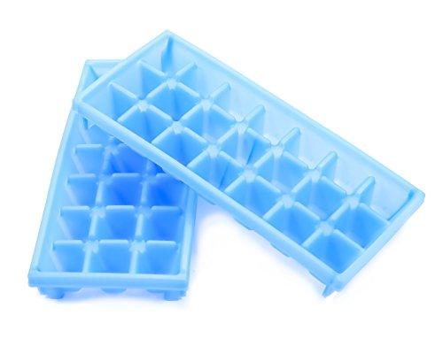 Camco Blue Stackable Miniature Ice Cube Tray for Mini Fridges, RV/Marine, Dorm Small Freezers, (2 Pack) (44100)