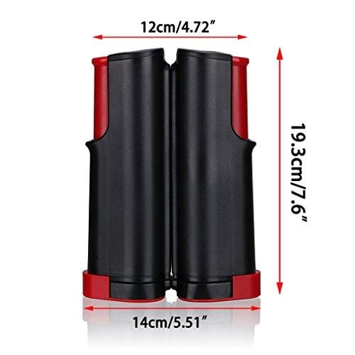 Hipiwe Retractable Table Tennis Net Replacement, Ping Pong Net and Post with PVC Storage Bag, 6 Feet(1.8M, Fits Tables Up to 2.0 inch （5.0 cm） (Black)