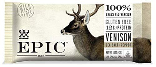 EPIC Venison Sea Salt Pepper Bar 12 Ct Box of 1.5 oz Bars