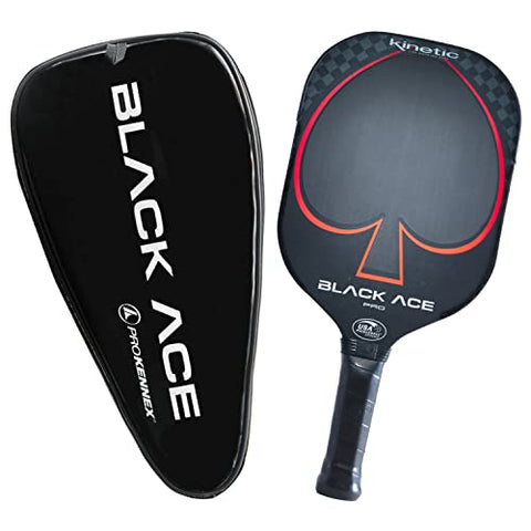 PROKENNEX Black Ace Pro with Paddle Cover - Pickleball Paddle with Toray Carbon Fiber Face - Comfort Pro Grip - USAPA Approved