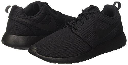 Nike Womens Roshe One Fabric Low Top Lace Up, Black/Black/Dark Grey, Size 9.5