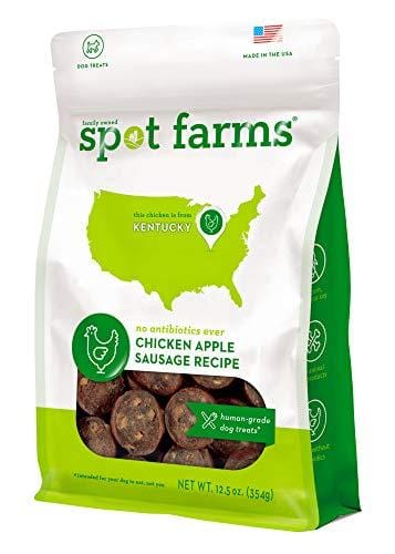 Spot Farms All Natural Human Grade Dog Treats, Chicken Apple Sausage, 12.5 Ounce