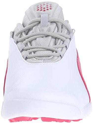 PUMA Women's sunnylite v2 Golf Shoe, White/Rose Red/Gray, 7 M US