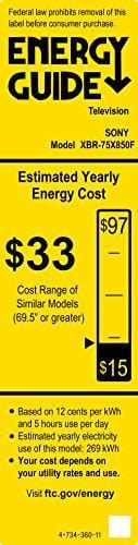 Sony XBR75X850F 75-Inch 4K Ultra HD Smart LED TV