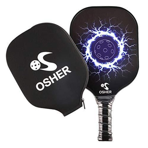 OSHER Pickleball Paddle Graphite Blue Cooling Towel Pickleball Racket Honeycomb Composite Core Pickleball Paddle Set Ultra Cushion Grip Low Profile Edge Bundle Graphite Pickleball Paddles Racquet
