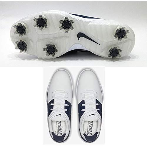 NIKE Vapor Pro Golf Shoes 2019 White/Metallic White/Midnight Navy/Volt Wide 8.5
