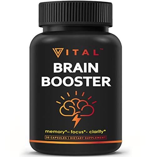 Brain Supplement Nootropics Booster - Enhance Focus, Boost Concentration, Improve Memory & Clarity For Men & Women, Ginkgo Biloba, DMAE, Mind Enhancement, IQ Neuro Energy, Vitamin B12, Bacopa Monnieri