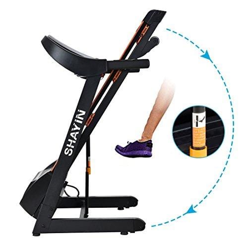 Shayin Treadmills Folding Electric Treadmill Auto Power Incline Running Exercise Machine for Home Gym Exercise Fitness Fold Up