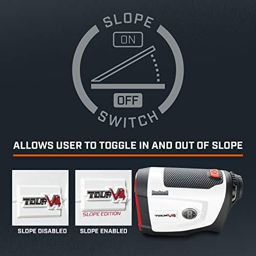 Bushnell Tour V4 Shift (Slope) Golf Laser Rangefinder, Patriot Pack Version, Includes Protective Skin