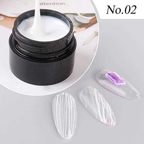 Lumumi Nail Polish Nail Art Gel Liner Nail Spider Gel for Drawing Line Polish/Dotting Nail/Nail Design 2020 6ml Nail Gel Polish Soak Off Gel Liner (White)