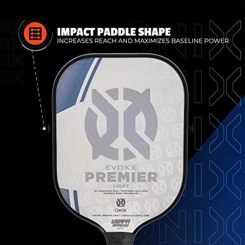 ONIX Evoke Premier Pickleball Paddle, Blue, Heavy weight