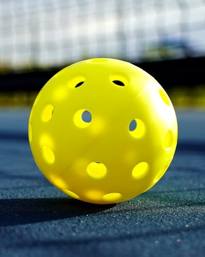 CIGOCIVI Outdoor Pickleball Balls- USA Pickleball Approved (USAPA) for Tournament Play, Neon Green/Yellow, 40 Holes Competition Ball, Pickle Ball Gifts for Beginners & Pros (4 Packs)