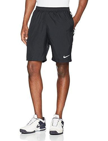 Men's Nike Court Dry 9" Short (Black/White, Large)
