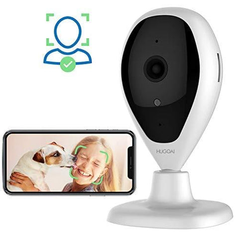 Wireless IP Camera, HUGOAI WiFi 1080P HD Home Security Surveillance Camera with Facial Recognition, Motion Detection, Night Vision, Two Way Audio for Baby Monitor Pet Dog Cameras