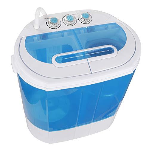 SUPER DEAL Portable Compact Washing Machine, Mini Twin Tub Washing Machine w/Washer&Spinner, Gravity Drain Pump and Drain Hose