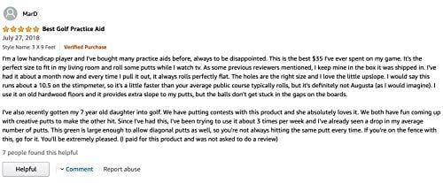 Putt-A-Bout Grassroots Par Three Putting Green (9-feet x 3-feet)