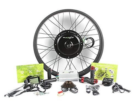 EBIKELING 48V 1200W 26" Fat Direct Drive Front Or Rear Electric Bicycle Conversion Kit (Front/LED/Twist)