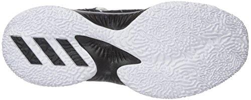 adidas Men's Explosive Bounce Basketball Shoes, Black/Metallic Silver/White, ((15 M US)