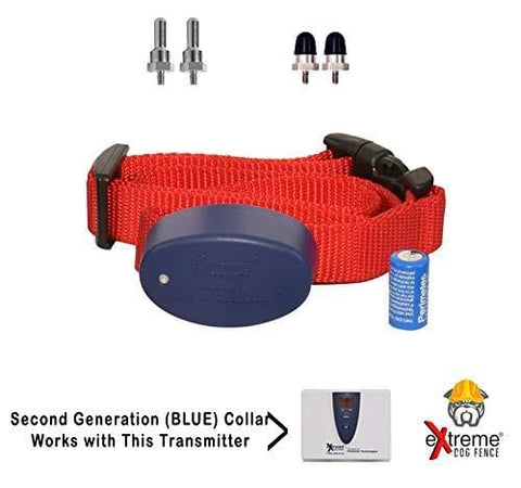 Extreme Dog Fence G2 Additional Fence Dog Collar with Large and Medium Set of Comfort Contacts for Dogs and Puppies of All Hair Lengths