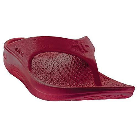 Telic Energy Flip Flop - Comfort Sandals for Men and Women, Dark Cherry, ML (Women's 10 / Men's 9)