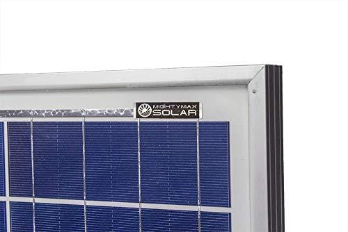 Mighty Max Battery 100 watt Off Grid Solar Power System - 100w 12v -18v high Efficiency polycrystalline Solar Panel Module Battery Charger for Marine and RV Solar Battery Brand Product