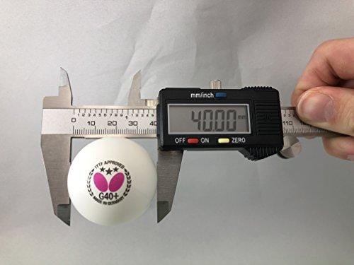 Butterfly G40+ 3 Star Poly Table Tennis Balls - 12 Pack - White - ITTF Approved