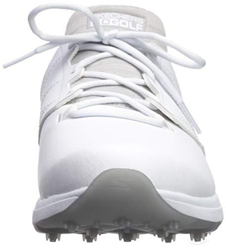 Skechers Women's Eagle Spikeless Golf Shoe, White/Gray 8 W US
