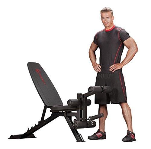 Marcy Adjustable 6 Position Utility Bench with Leg Developer and High Density Foam Padding SB-350