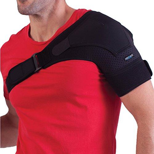 Shoulder Brace for Men and Women+ Bonus – for Torn Rotator Cuff Support,Tendonitis, Dislocation, Bursitis, Neoprene Shoulder Compression Sleeve Wrap by Zenkeyz