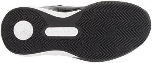 Under Armour Boys' Grade School Launch Basketball Shoe, Black (002)/White, 5.5