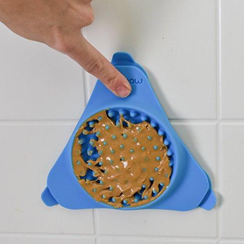 Aquapaw Slow Treater Treat Dispensing Mat Suctions to Wall for Pet Bathing, Grooming, and Dog Training