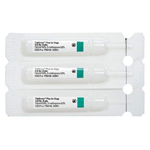 PetArmor Plus for Dogs, Flea and Tick Prevention for Small Dogs (5-22 Pounds), Includes 3 Month Supply of Topical Flea Treatments