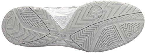 ASICS Men's Gel-Dedicate 5 Tennis Shoe, White/Silver, 10.5 M US