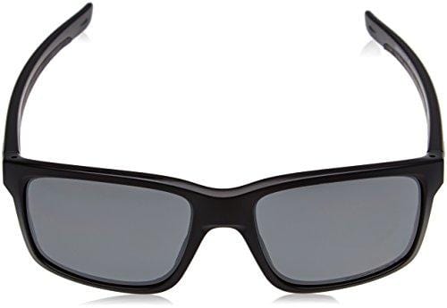 Oakley Men's Mainlink Rectangular Sunglasses, Matte w/Black Iridium Polarized, 57 mm