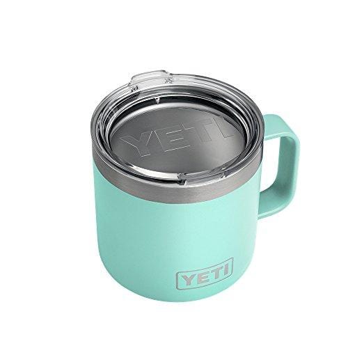 YETI Rambler 14 oz Stainless Steel Vacuum Insulated Mug with Lid, Seafoam