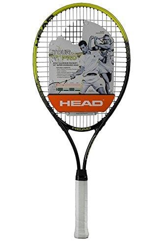 HEAD Tour Pro Tennis Racket - Pre-Strung Head Light Balance 27 Inch Racquet - 4 1/4 In Grip, Yellow