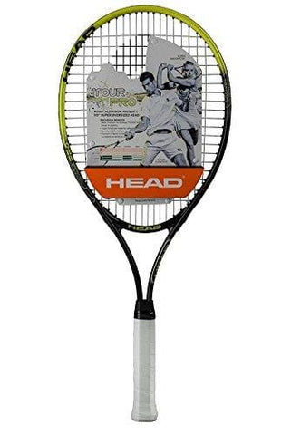 HEAD Tour Pro Tennis Racket - Pre-Strung Head Light Balance 27 Inch Racquet - 4 1/4 In Grip, Yellow