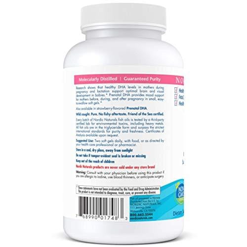 Nordic Naturals - Prenatal DHA, Supports Brain Development in Babies During Pregnancy and Lactation, 180 Soft Gels