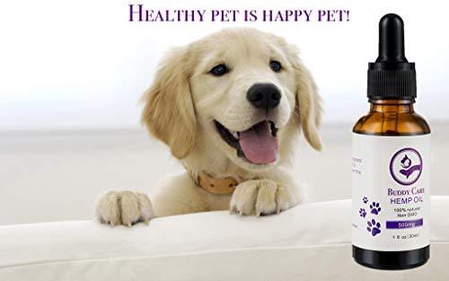 Buddy Care Hemp Oil for Dogs and Cats - Pet Anxiety Relief - Calming Effect for Dogs and Cats - All Natural Hemp Extract for Joint Pain