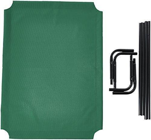 AmazonBasics Elevated Cooling Pet Bed,  L, Green