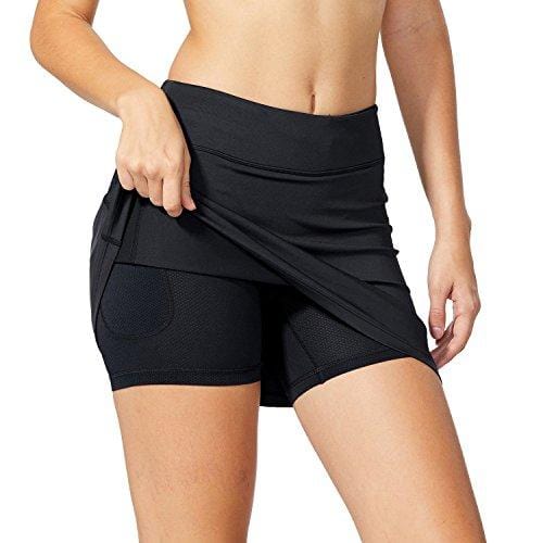 Baleaf Women's Active Athletic Skort Lightweight Skirt with Pockets for Running Tennis Golf Workout Black Size S [product _type] Baleaf - Ultra Pickleball - The Pickleball Paddle MegaStore