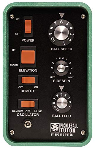 Pickleball Tutor Spin w/Remote, 2-Line, Electronic Elevation - Pickleball Tutor is The #1 Selling Picklebal Machine Brand Worldwide.
