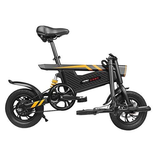Vailsa 250W Portable Electric Bike/Bicycle with Foldable Pedal and Fat Tire Power Assist Aluminum Frame, Max Speed Up to 25km/h with 50 km Range