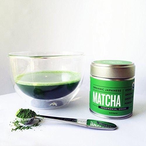 Jade Leaf Matcha Green Tea Powder - USDA Organic - Ceremonial Grade (For Sipping as Tea) - Authentic Japanese Origin - Antioxidants, Energy [30g Tin]