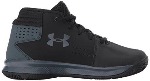 Under Armour Boys' Pre School Jet 2017 Basketball Shoe, Black (001)/Rhino Gray, 10.5K