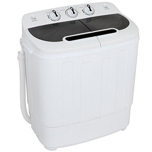 ZENY 2-in-1 Compact Mini Twin Tub Washing Machine w/Spin Cycle Dryer, 13Lbs Capacity w/Hose, Space/Time/Energy Saving