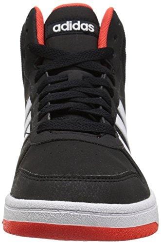 adidas Unisex Hoops 2.0 Basketball Shoe, Black/White/red, 6.5 M US Big Kid