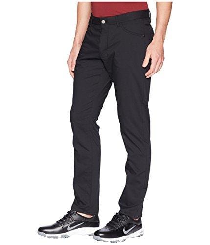 NIKE Men's Flex Slim 5-Pocket Golf Pants, Black/Wolf Grey, Size 32/30