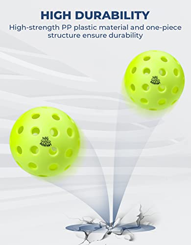 DEERFAMY 40 Pickleball Balls for Outdoor & Indoor, USAPA Approved for Sanctioned Tournament Play,4 Pack/6 Pack