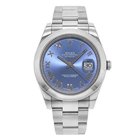 NEW Rolex Datejust II 41MM Stainless Steel Blue Dial Roman Oyster Mens watch 116300 BLRO